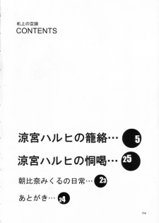 (C70) [Hearts & Crusts (Nanana Nana)] Kijou no Kuuron (Suzumiya Haruhi no Yuuutsu [The Melancholy of Haruhi Suzumiya]) - page 3