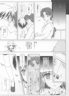 (C63) [Renai Mangaka (Naruse Hirofumi)] Onii-chan Ouentai (Tsukihime) - page 22