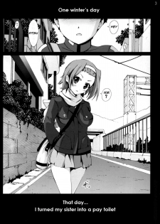 (C77) [Mokusei Zaijuu] Ritsu Nee-chan wa Koushuu Benjo... | Ritsu the Pay Toilet (K-ON!) [English] =Imari+Tecnproy= - page 2