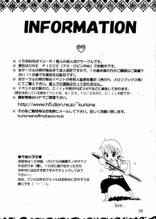 (C64) [KURIONE-SHA (YU-RI)] Shiawase Punch! 5 (One Piece) - page 27
