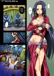 (COMIC1☆4) [Abalone Soft (Modaetei Imojirou)] Dorei Jotei Jakan Manaita Strip SHOW! | Slave Empress Snake Rape Strip Show (One Piece) [English] [desudesu] - page 2