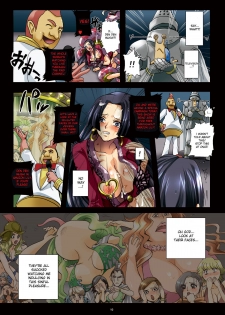(COMIC1☆4) [Abalone Soft (Modaetei Imojirou)] Dorei Jotei Jakan Manaita Strip SHOW! | Slave Empress Snake Rape Strip Show (One Piece) [English] [desudesu] - page 10