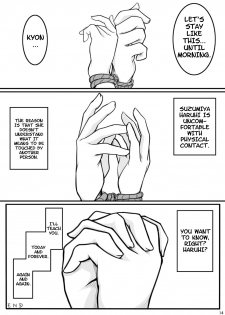 (COMIC1☆2) [Mousou Kai no Juunin wa Ikiteiru. (Kan Danchi)] Fureai | Contact (The Melancholy of Haruhi Suzumiya) [English] =Red Vodka+Someone1001= - page 13
