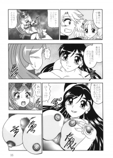(C79) [Studio Kyawn (Murakami Masaki, Sakaki Shigeru)] GREATEST ECLIPSE Ao Umi ~ AbsoluteNEMESIS (Futari wa Precure) - page 34