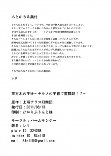 (C80) [Palm Sunday (Leli)] Touhou Kinoko-jiru ~ Cirno no Kosodate Funtouki!? ~ (Touhou Project) - page 21