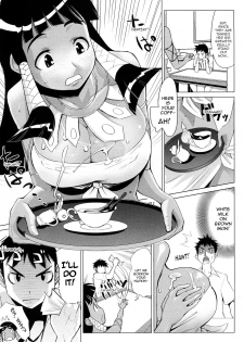 [Moritaka Takashi] Natsuiro Oppai Cafe | Summer-Tanned Breasts Cafe (Nakadashi Saretai) [English] [Sling] - page 5