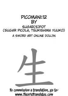 (C83) [SUGAR(S)POT (Sugar Picola, Tsukishima Yuuko)] PICOMANI：12 (Sword Art Online) [English] [Tigoris Translates] - page 3