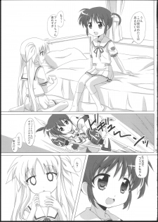 (C83) [Goberazzo (Mukaibi Aoi)] Onnanoko Doushi dakedo Ai sae Areba Kankeinai yo ne (Mahou Shoujo Lyrical Nanoha) - page 4