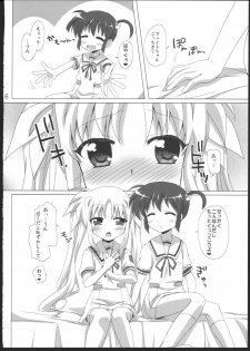 (C83) [Goberazzo (Mukaibi Aoi)] Onnanoko Doushi dakedo Ai sae Areba Kankeinai yo ne (Mahou Shoujo Lyrical Nanoha) - page 5