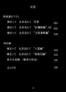 [Gensou stomach (Taku)] Tsukamatte Marunomarete ~Gensou stomach Touhou x Marunomi shityu doujin soushuuhen~ (Touhou Project) - page 3