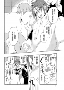 (Renai Jaws 3) [Genkaiten (URin)] Bucho to! (Free!) [Chinese] - page 5