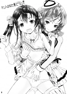 (C87) [Shiawase Manjuu (Shiawase 1500)] Honto wa Nita Mono Doushi!! (Love Live!) - page 2