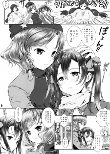 (C87) [Shiawase Manjuu (Shiawase 1500)] Honto wa Nita Mono Doushi!! (Love Live!) - page 4