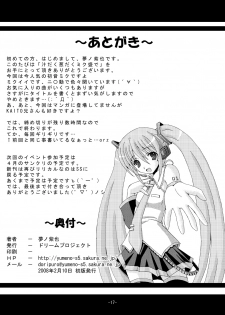 (SC38) [Dream Project (Yumeno Shiya)] Shirudaku Negidaku Miku Mori de (VOCALOID) - page 16