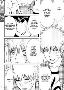 (C80) [@ Harukaze Shunpoo (Shunpoo)] SASUKE ♥ HAPIBA!! (Naruto) [English] [Onigiri Ramen] - page 22