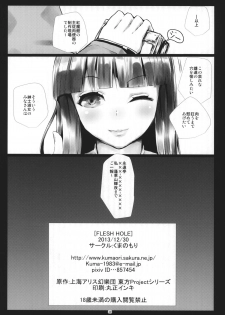 (C85) [Kuma no Mori (Kumataro)] FLESH HOLE (Touhou Project) - page 37