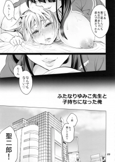 (C88) [Temparing (Tokimachi Eisei)] Futanari Yumiko Sensei to Komochi ni natta Ore (Fukai ni Nemuru Oujo no Abaddon) - page 9