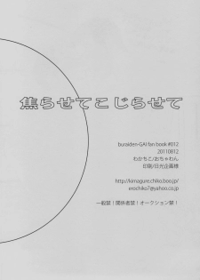 (C80) [Ochawan (Hiromi, Wakachiko)] Jirasete Kojirasete (Buraiden Gai) - page 38