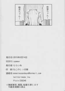 (SC2015 Summer) [Momokan (Momo Inu)] late flowering (Kantai Collection -KanColle-) - page 21