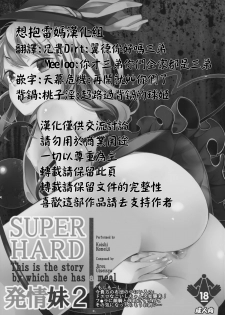 (C88) [Nipple Mokuba (Parabola)] SUPER HARD Hatsujou Imouto 2 (Touhou Project) [Chinese] [想抱雷妈汉化组] - page 2
