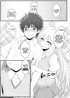 (C84) [Juujigen (AKANAGI)] Tatoeba Shokuhou-san ga Kamijou-san to Chucchu Shitari Suru Sonna Sekai ga Moshi Aru tosureba. (Toaru Kagaku no Railgun) [English] [Tigoris Translates] - page 3