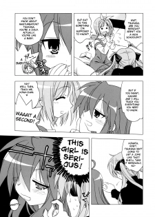 (C73) [Geiwamiwosukuu!! (Karura Syou, Tachi Tsubaki)] Choco-Cornet Mou Ikko. (Lucky Star) [English] [StolenTranslations] - page 4