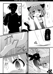 (SC46) [Hoshidokei (Toba Hiyoko.)] Chen ga Sukumizu ni Kigaetara (Touhou Project) - page 14