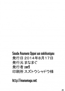 [MANAMAGU (zen9)] Souda Asunano Oppai wo ookiku siyou (Sword Art Online) [Digital] - page 22