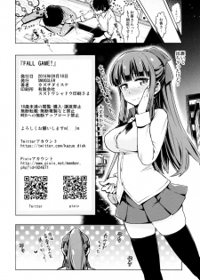 (C90) [SMUGGLER (Kazuwo Daisuke)] FALL GAME! (NEW GAME!) - page 21