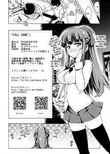 (C90) [SMUGGLER (Kazuwo Daisuke)] FALL GAME! (NEW GAME!) [English] {doujins.com} - page 21