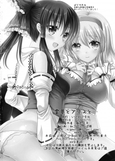 (Kouroumu 9) [IIWAKE-GAISYA (Shigemiya Kyouhei)] Reimu to Alice to | With Reimu and Alice... (Touhou Project) [English] [rqwrqw] - page 17