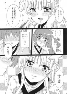 (C91) [pinky7 (Mojage no Shown, Minase Chiho)] NanoFa Yurimonogatari (Mahou Shoujo Lyrical Nanoha) - page 4
