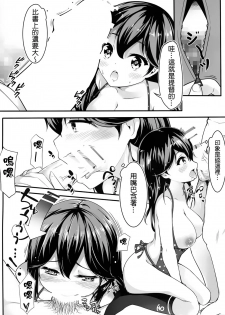 (C91) [Mukousharan (Chiyami)] Teitoku no Koto, Oshitai Shiteimasu (Kantai Collection -  KanColle-) [Chinese] [不是蘿莉控，只是剛好她是巨乳漢化] - page 12