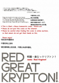 (C83) [Gesuidou Megane (Jiro)] RED GREAT KRYPTON! (Batman, Superman) [Chinese] - page 2