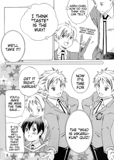 (Keikaku 0x0C) [Ichinichi Sanjou (Jinguu Kozue)] Hito de Mousou Suru no Iikagen ni Yamete Kudasai! (Ouran High School Host Club) [English] [Tigoris Translates] - page 8