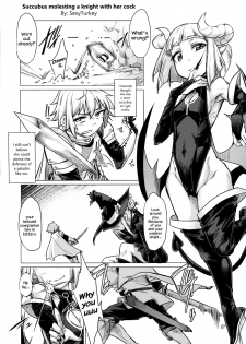 (C90) [Endless Requiem (SexyTurkey)] Succubus Molesting a Knight with Her Cock (Futanari x Otoko Gyaku Anal Goudou Anata ga Mesu ni Narun desu yo) [English] {Hennojin} - page 1