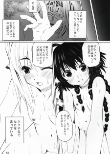 (C91) [Kanmiya Makkuro (Kuro Yorozu)] Himitsu no Yakai (Utawarerumono Itsuwari no Kamen) - page 12