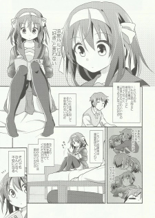 (C91) [Niwatoritowani (Taiki)] Sukitte iu made ikase nai. - Please tell me you love me. (Suzumiya Haruhi no Yuuutsu) - page 3