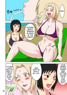 (C82) [Naruho-dou (Naruhodo)] Tsunade no Insuiyoku | Tsunade's Obscene Beach (Naruto) [English] [Colorized] - page 7