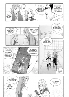 (C90) [666PROTECT (Jingrock)] Tenkousei JK Elf 2 -Kegasareta Konyaku no Akashi- [English] {doujins.com} - page 10