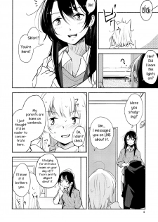 (C91) [G-complex (YUI_7)] Shiori no Inai Heya -Invitation- | A Room Without Shiori  Invitation [English] =TV & Yuri-ism= - page 4