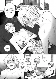 (Hyousou Strast Banquet) [Yakiniku Teishoku (Megumi)] Kiss no Tsugi (Yuri!!! on ICE) [English] [blanket] - page 2