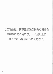 (C74) [Hakueki Shobou (A-Teru Haito)] Ura Minami-ke (Minami-ke) [Chinese] [百合勿忘草个人汉化] - page 2