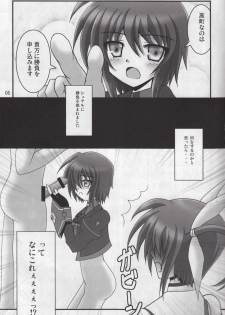 (C84) [Areirias (Yamaguchi Ugou)] Ore no Kanojo ga Gamen kara Detekuru Gijutsu ga Kaihatsu Sareru made Shinu Wake ni wa Ikanai (Mahou Shoujo Lyrical Nanoha) - page 4