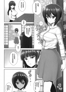 (C91) [Yakiniku Tabetai (Derauea)] Nishizumi Maho no Suimin Kansatsu (Girls und Panzer) [Chinese] [瓜皮汉化] - page 4