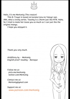 [Merkonig] B-Trayal 8 (Karakai Jouzu no Takagi-san) [English] - page 13