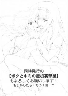 (C94) [Usagizadou (Enu, Rua)] Boku to Kimi no Yaneura Heya (DARLING in the FRANXX) - page 25