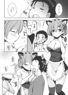 (C93) [moriQ (Mori Airi)] Rem-nyan to Nyannyan Suru? (Re:Zero kara Hajimeru Isekai Seikatsu) - page 7