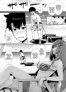 (C94) [Royal Bitch (haruhisky)] Mizugi Shishou to Koibito Ecchi Suru Hon. | Swimsuit Shishou and Her Lover (Fate/Grand Order) [English] [Thot Patrol] - page 2