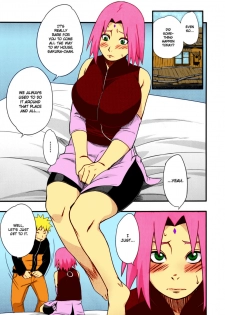 (C92) [Karakishi Youhei-dan Shinga (Sahara Wataru)] Botan to Sakura (Naruto) [English] [Colorized] - page 4